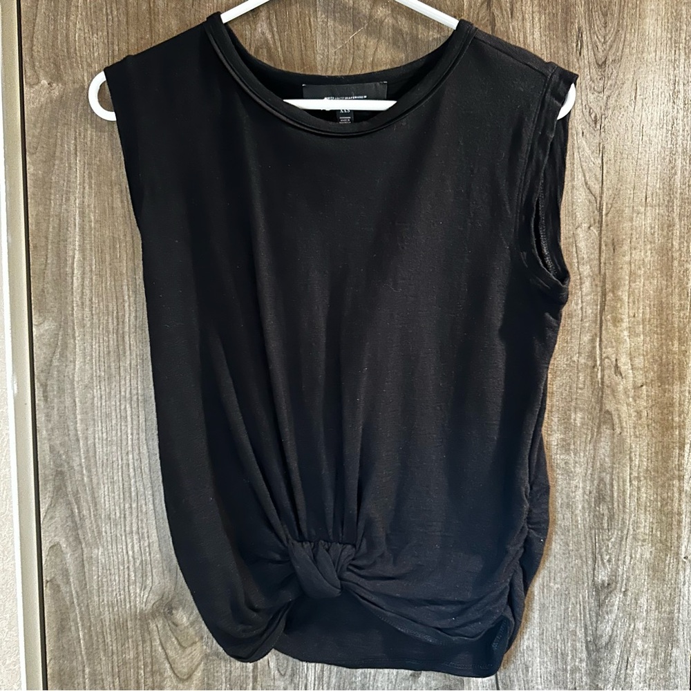 WHBM Black Sleeveless T Shirt